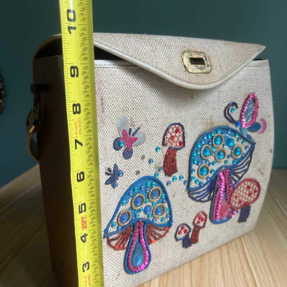 Vtg 1960s beaded mushroom handbag - image 10