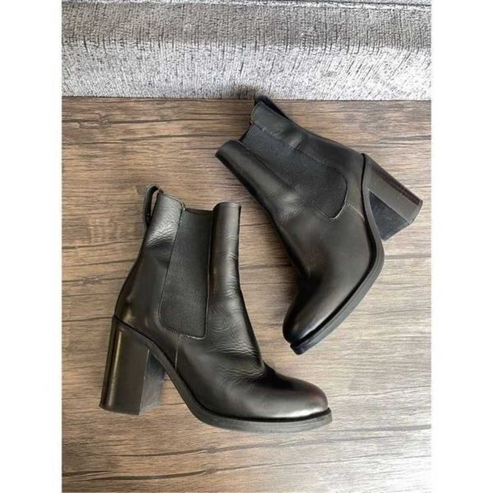 AllSaints Siri Ankle Boots Blocked Heels Black Wo… - image 1