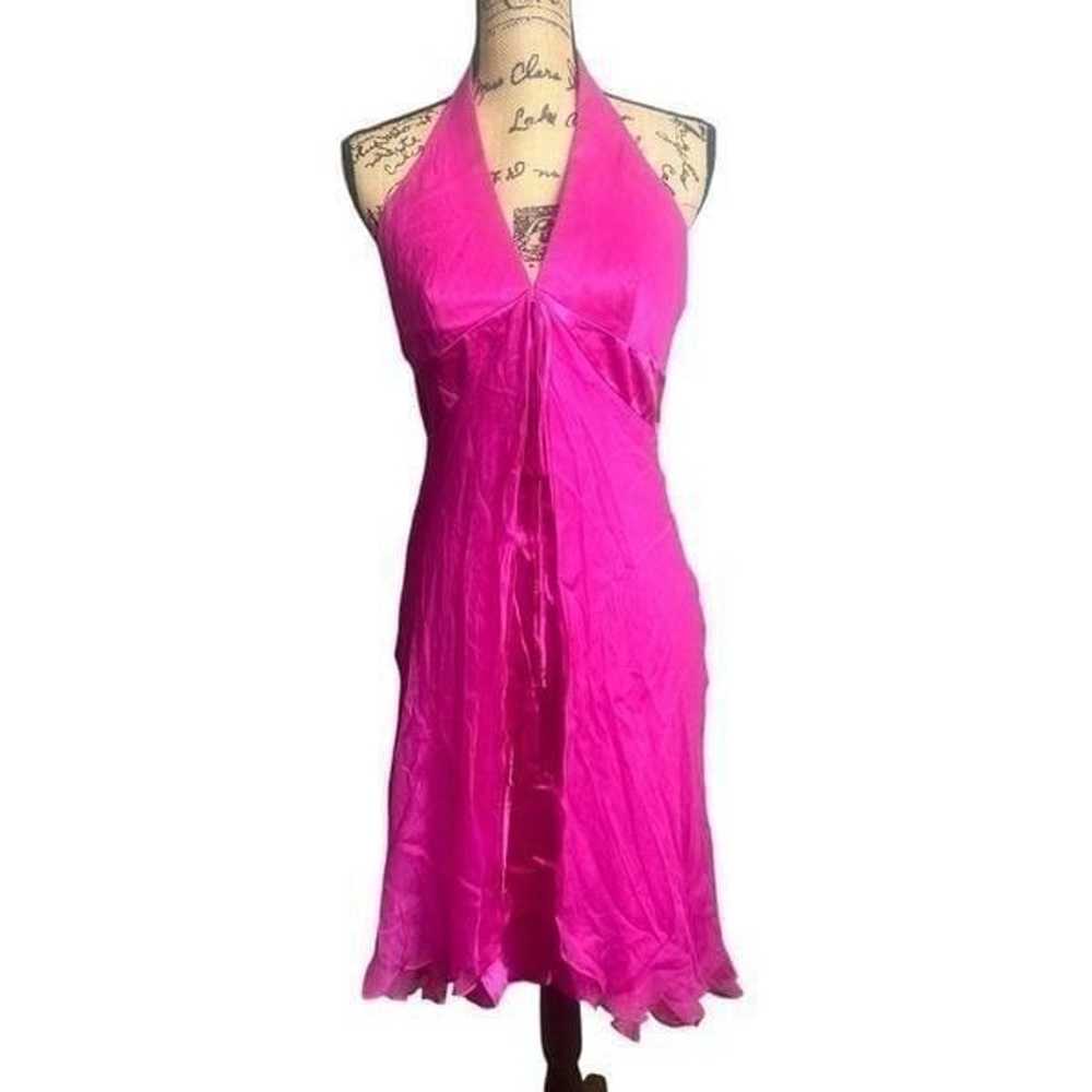 Laundry by Shelli Segal halter dress silk  pink e… - image 1