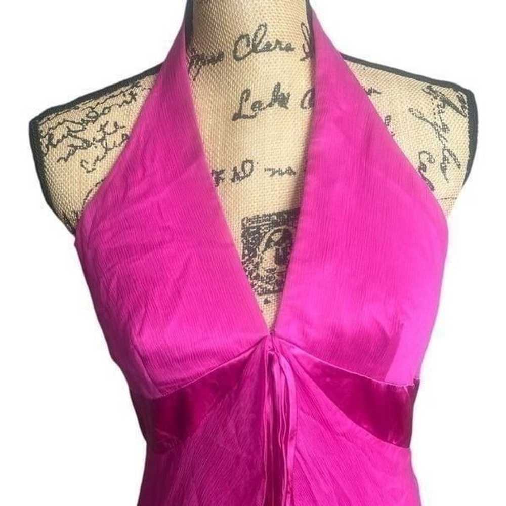 Laundry by Shelli Segal halter dress silk  pink e… - image 3