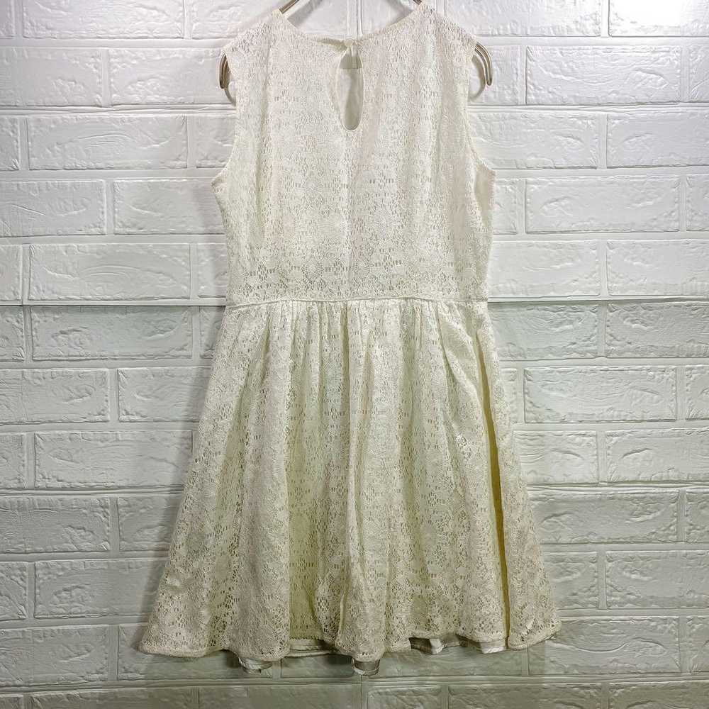 GU Lace Sleeveless Mini Dress S White with Lining - image 11