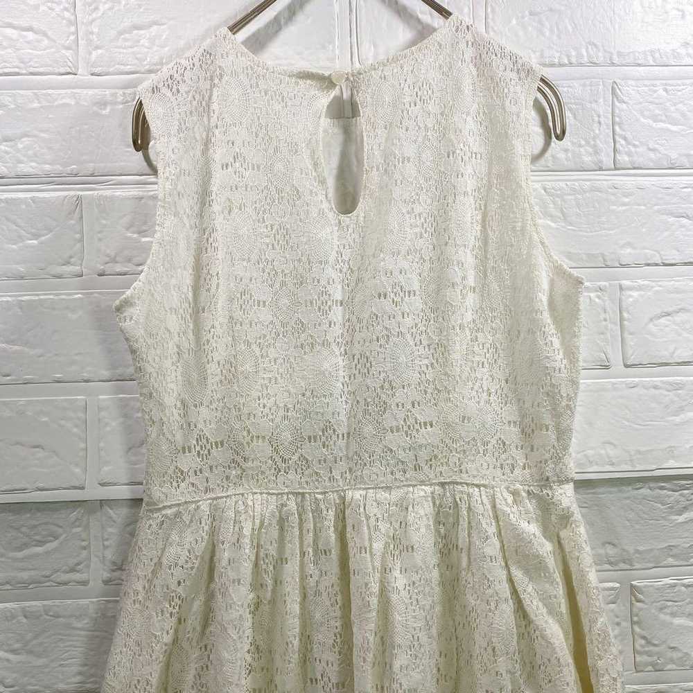 GU Lace Sleeveless Mini Dress S White with Lining - image 12