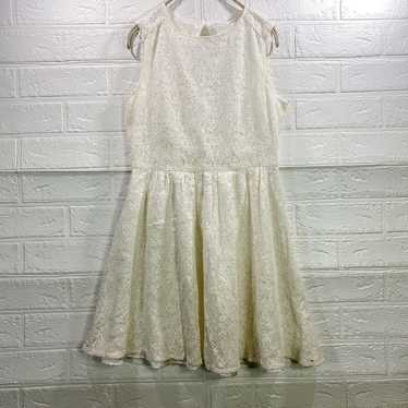 GU Lace Sleeveless Mini Dress S White with Lining - image 1