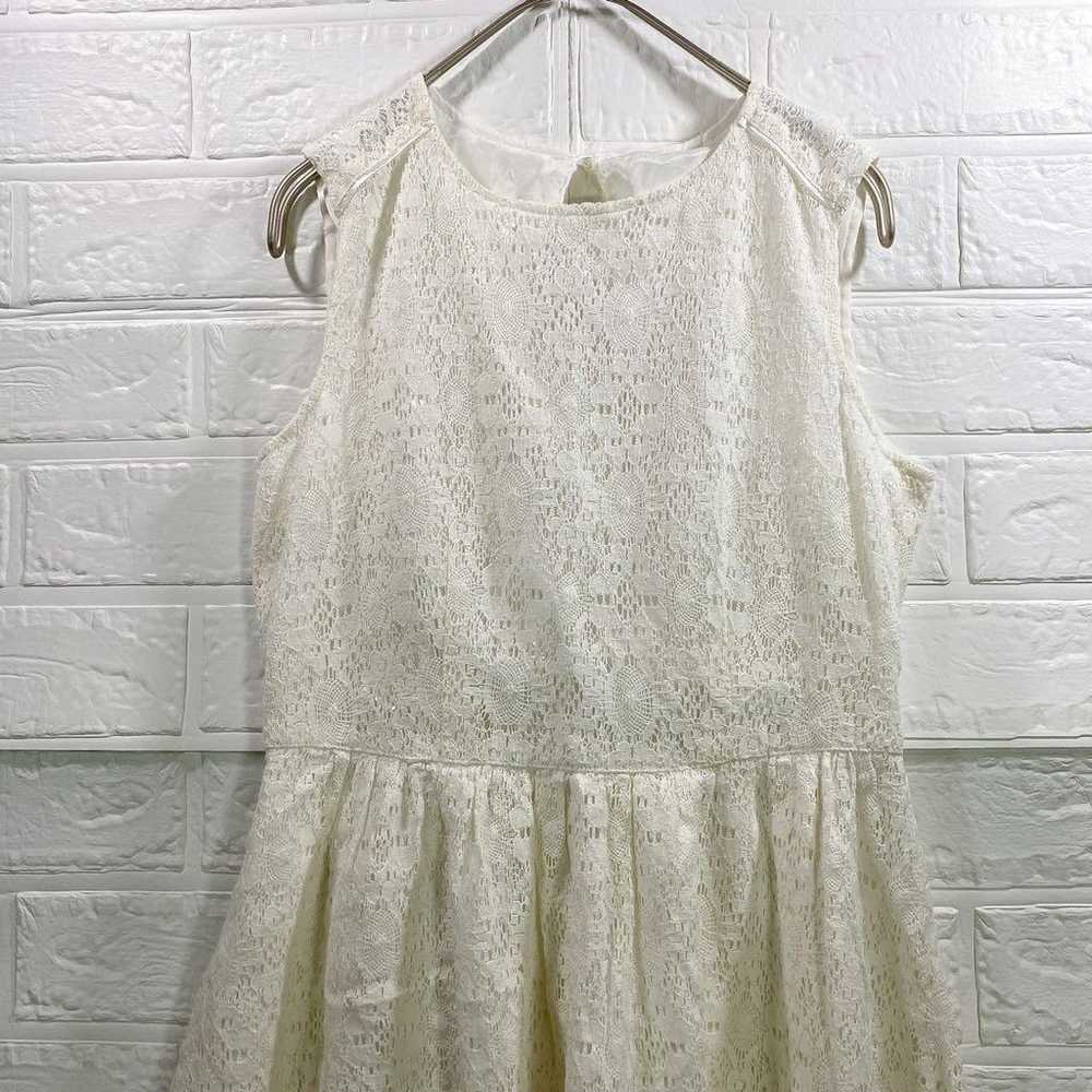 GU Lace Sleeveless Mini Dress S White with Lining - image 2