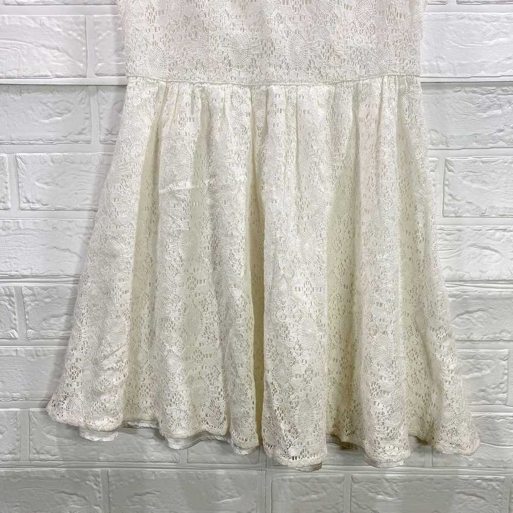 GU Lace Sleeveless Mini Dress S White with Lining - image 7