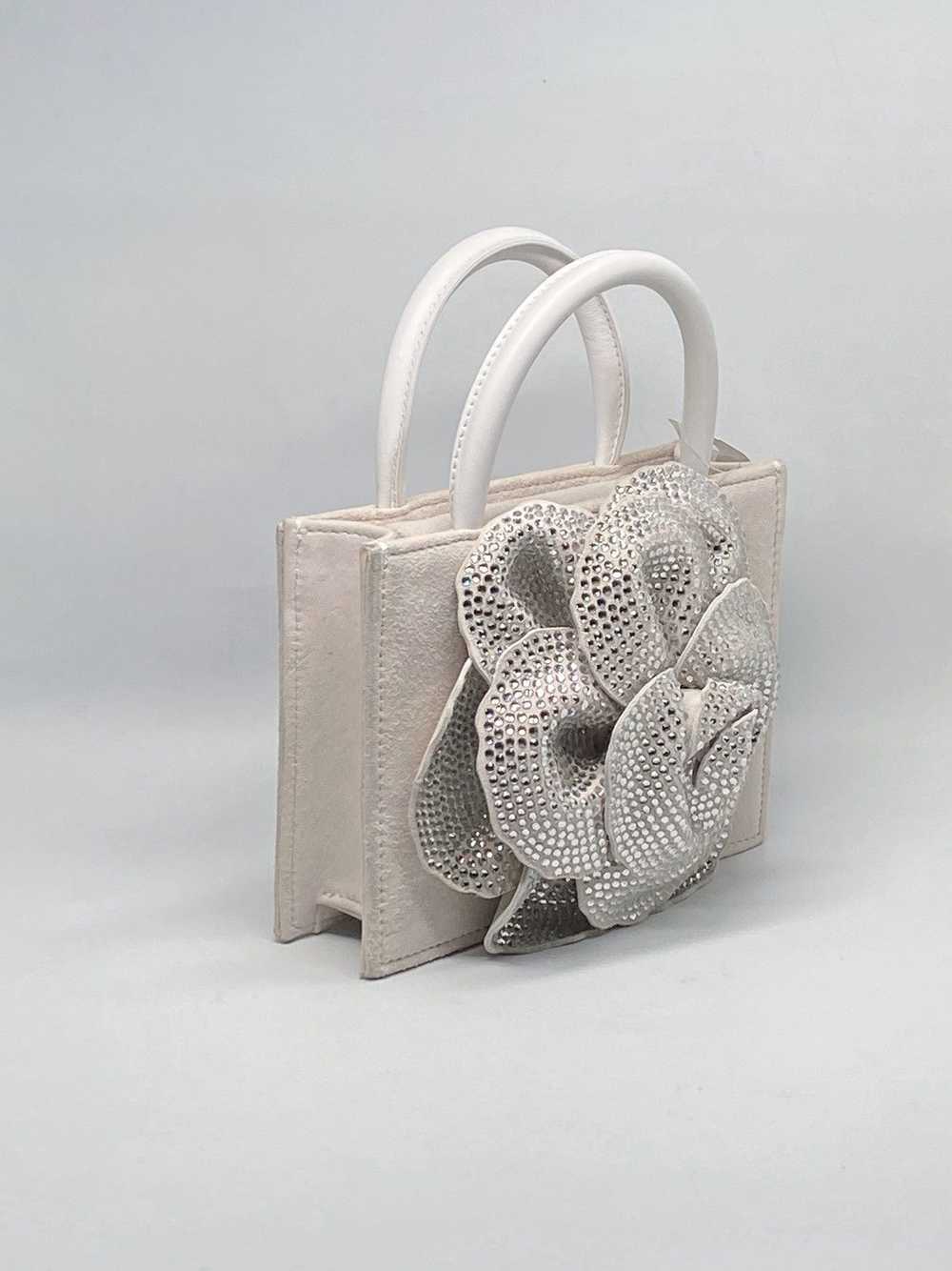 MACH & MACH Mach & Mach Crystal Flower Suede Bag - image 5