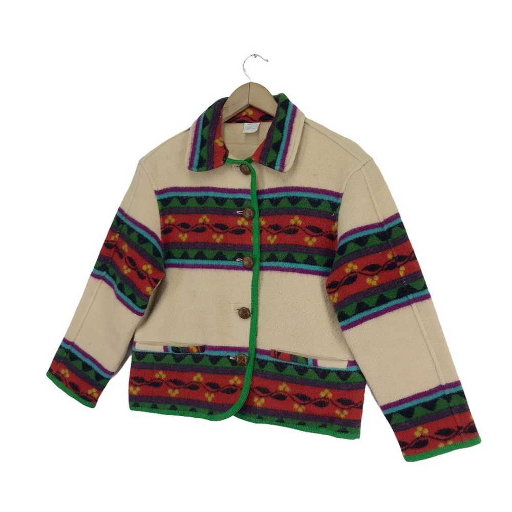 Native × United Colors Of Benetton Vintage Benetton native Wool Jacket Button Up - Image 3
