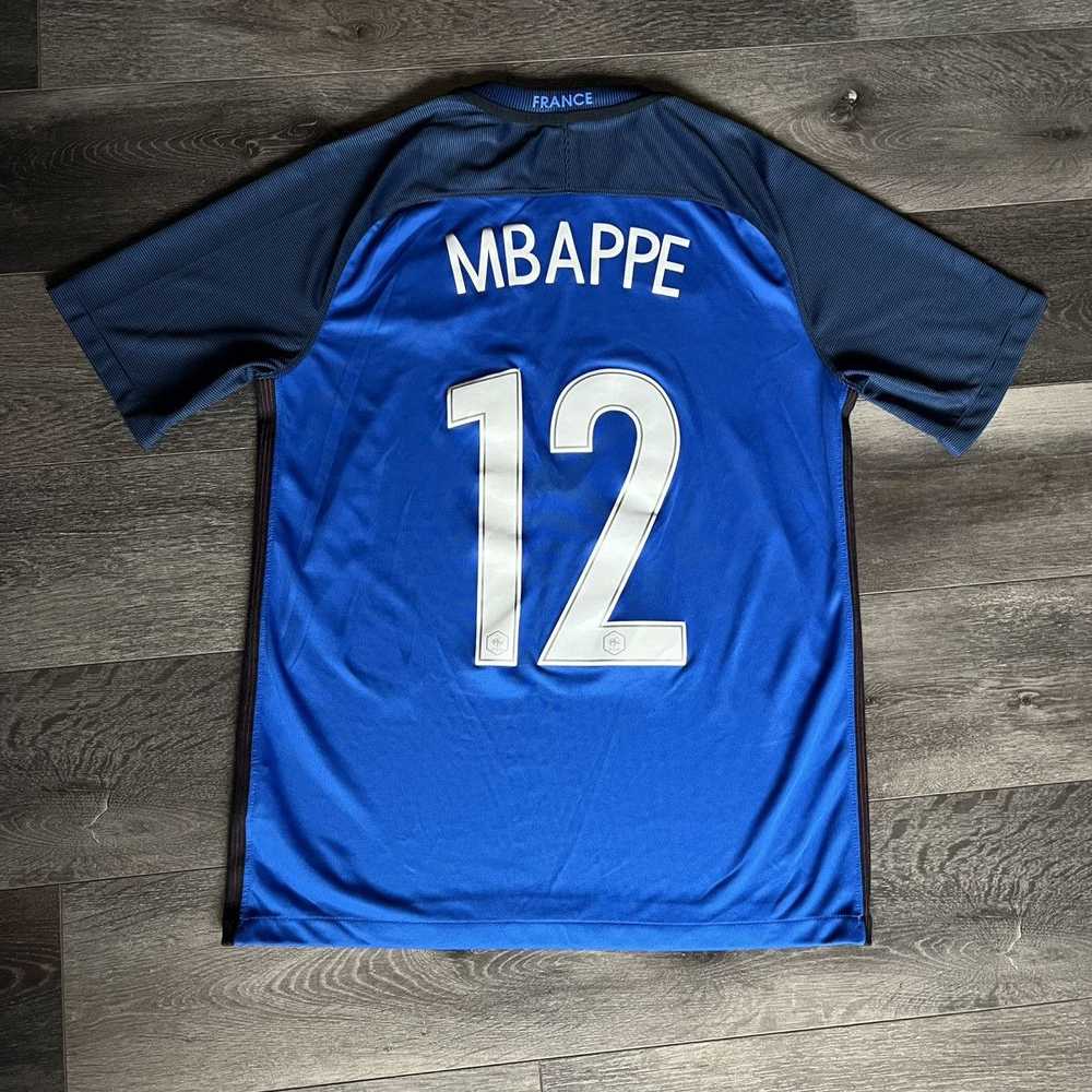 Nike × Vintage Nike France Kylian Mbappe FC Soccer Jersey Home Kit 2016/17