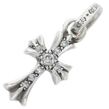 Cross Babyfat Charm - Silver Necklace Pendant - Chrome World