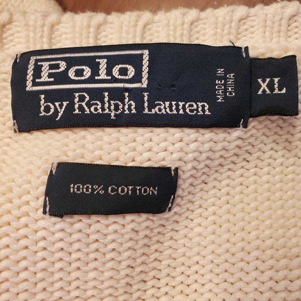 Polo Ralph Lauren Unisex Vintage White Cotton Swe… - image 10