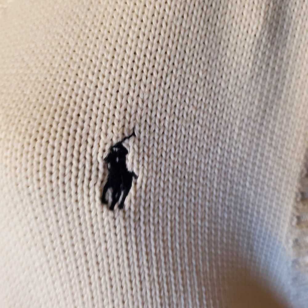 Polo Ralph Lauren Unisex Vintage White Cotton Swe… - image 12
