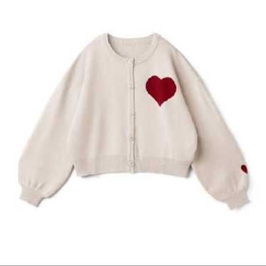Ivory knit heart - Gem
