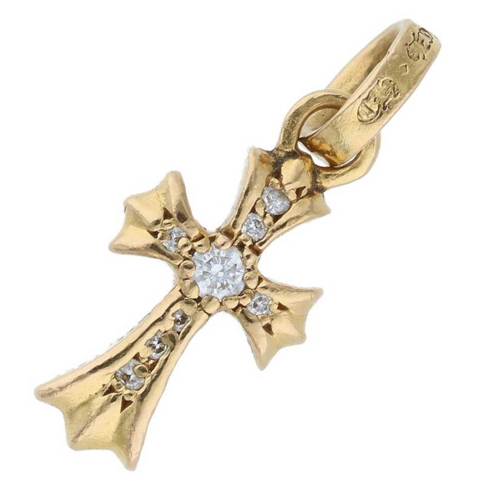 Chrome Hearts Baby Fat Cross Diamond Pave Pendant - image 1