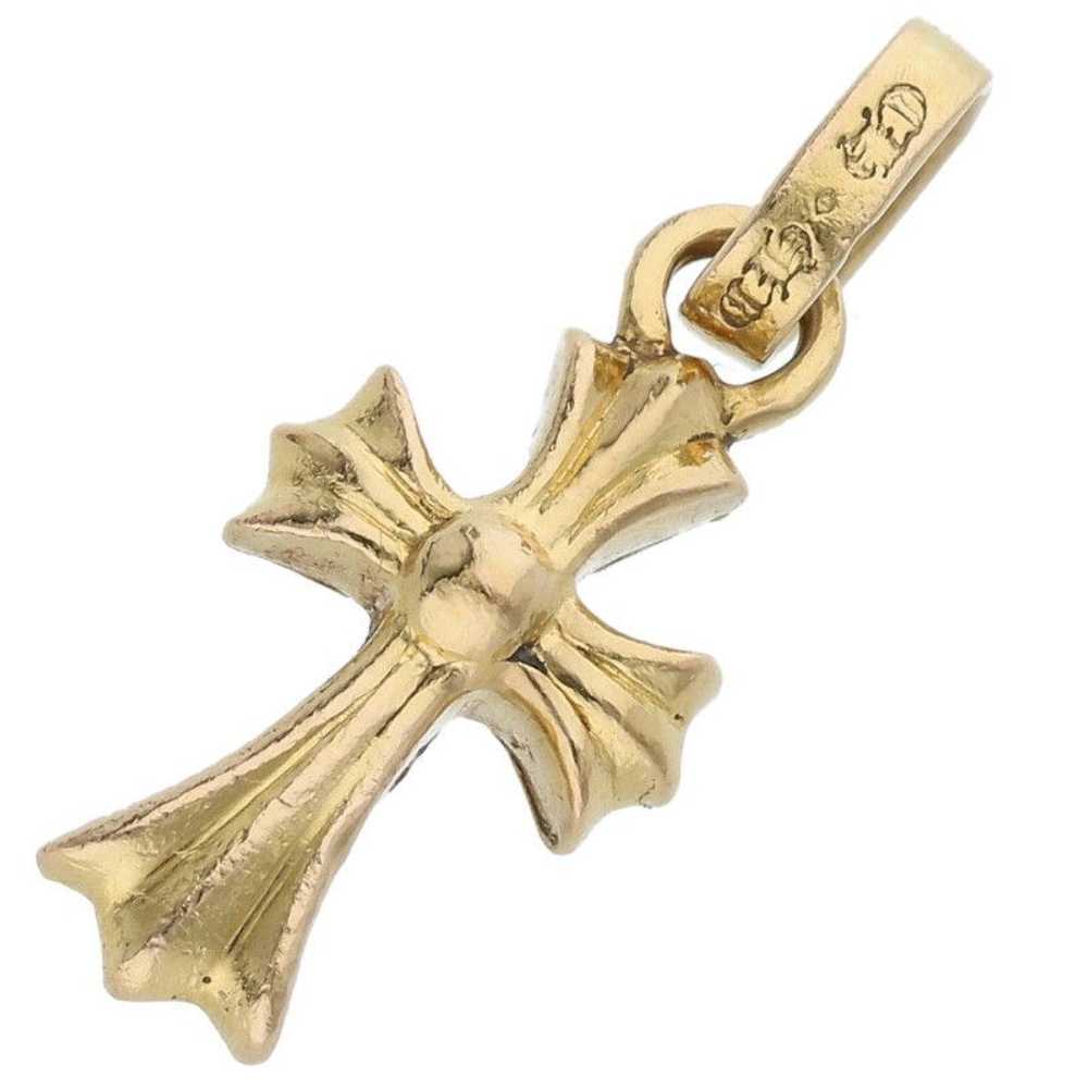 Chrome Hearts Baby Fat Cross Diamond Pave Pendant - image 2