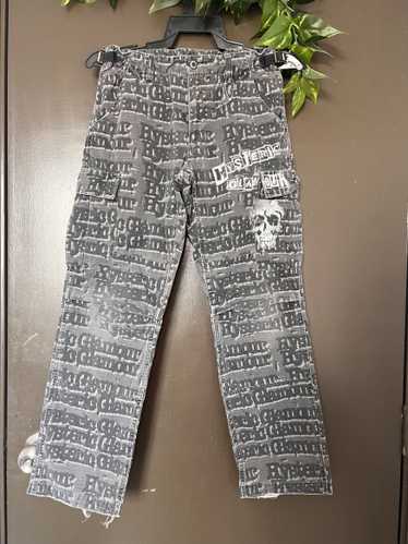 パンツ washed denim grunge 00s archive opium Vintage Punk Opium Faded Jeans Y2K Pants | eBay
