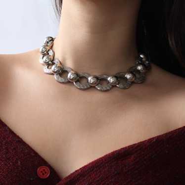 Vintage Chunky Silver Choker - image 1