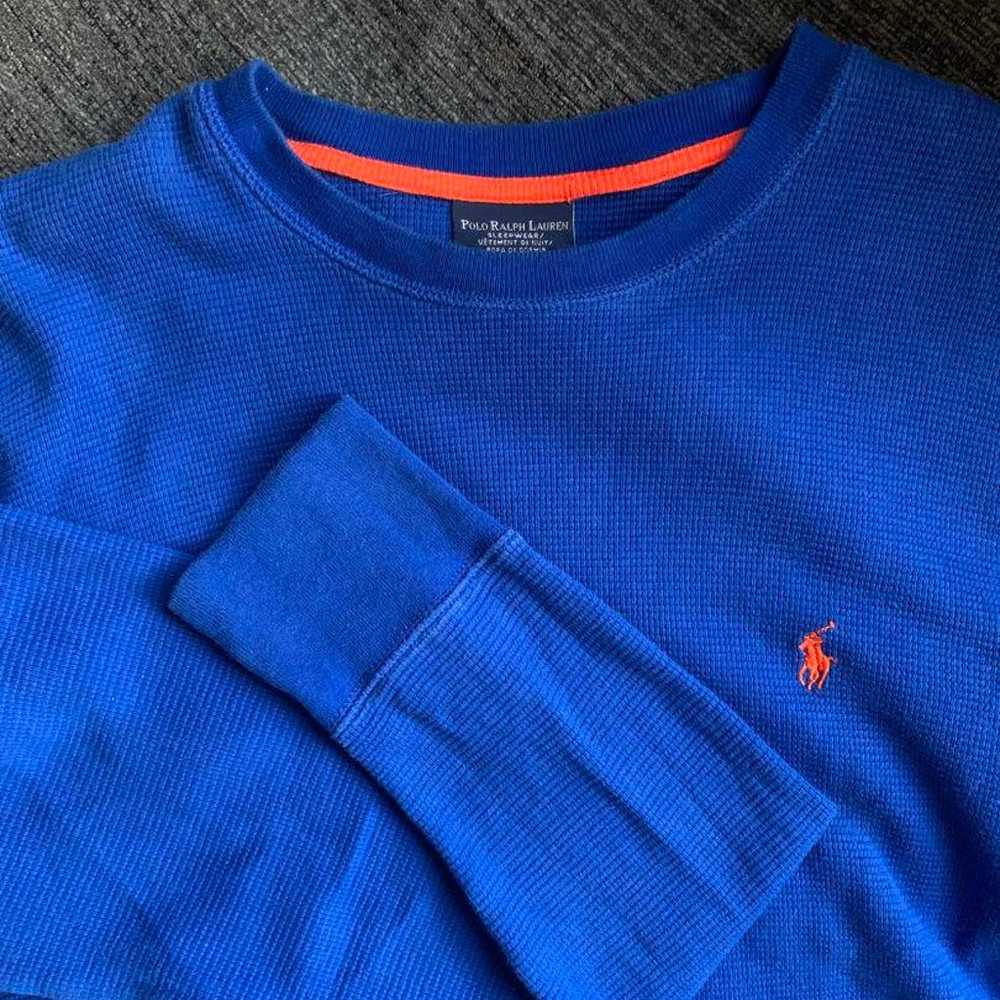 Polo Ralph Lauren Blue Long Sleeve T-shirt Vintag… - image 3