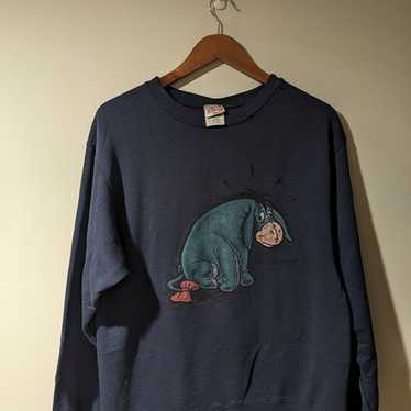 Vintage 90s Winnie the Pooh Eeyore Disney Medium … - image 1