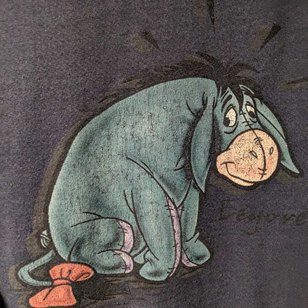 Vintage 90s Winnie the Pooh Eeyore Disney Medium … - image 2