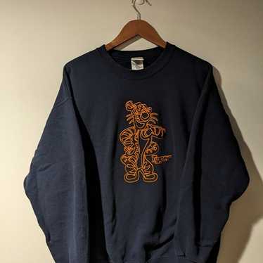 Vintage 90s Disney Tigger Winnie the Pooh Blue La… - image 1