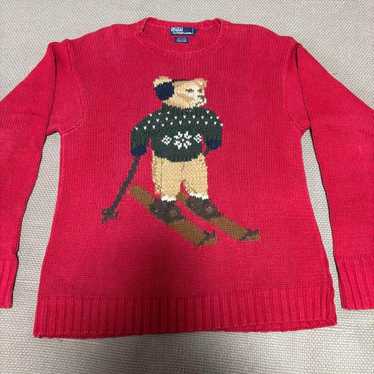 90s Polo Ralph Lauren Knit Polo Bear - image 1