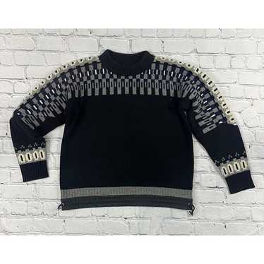 【sacai】Satin Mix Wool Knit Pullover Wool Knit x Satin Pullover – La Garçonne