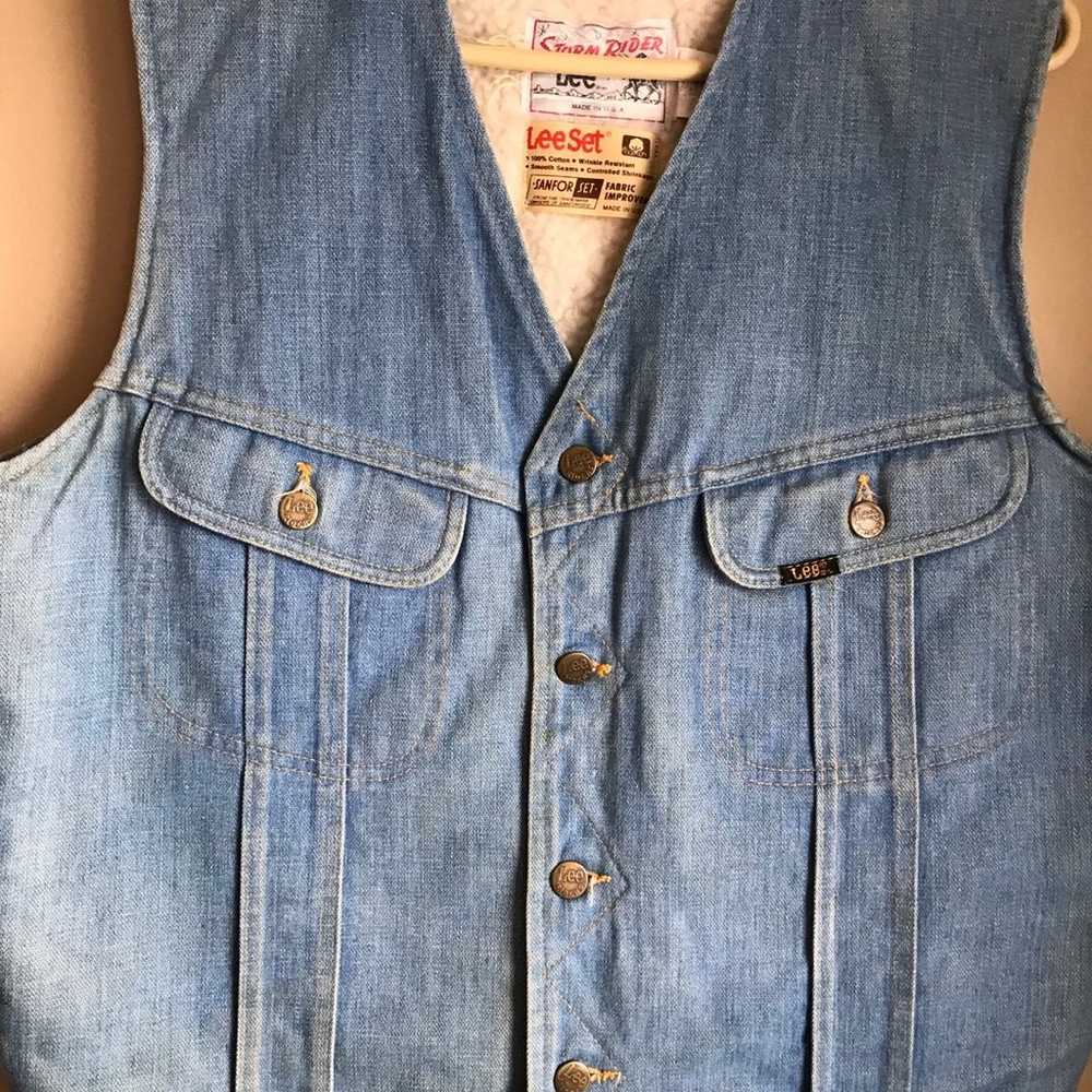 Vintage Lee Storm Rider Denim Vest - image 1