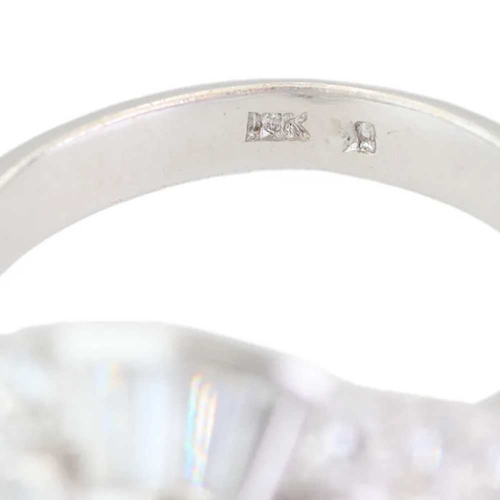 18k (750) White Gold Natural White Diamond Cockta… - image 5