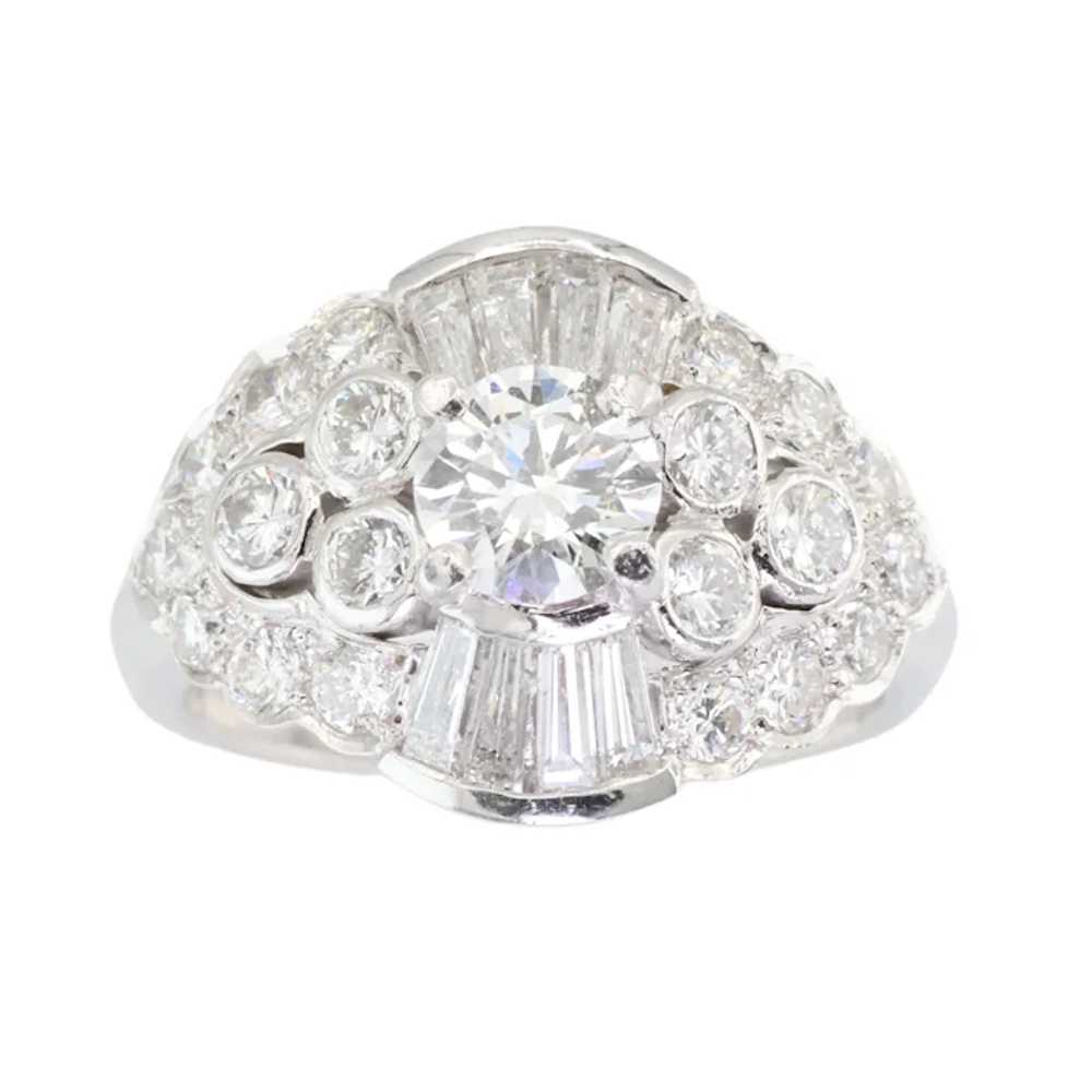 18k (750) White Gold Natural White Diamond Cockta… - image 9