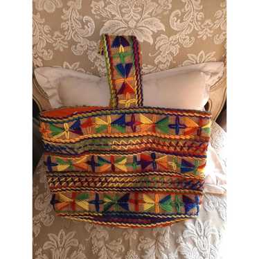 Chimayo/hand woven/native pattern/ortega/tote - Gem