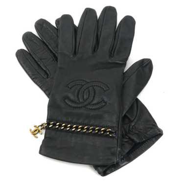 Chanel leather gloves black - Gem