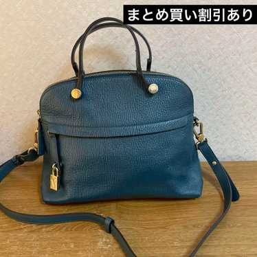 FURLA] Furla Piper handbag 2way shoulder leather Raspberry