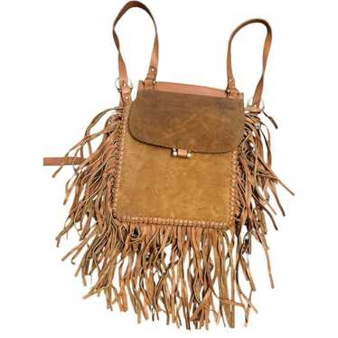 Sancia Leather Fringe Backpack as is