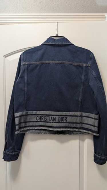 Christian Diorフリンジ付きダークブルー デニムジャケットサイズ34 DIOR】 ロー デニムブルゾン (Dior/デニムジャケット) 95455265