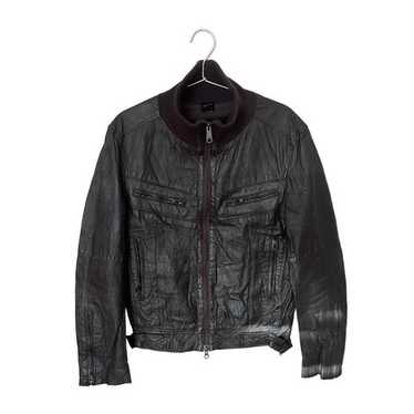 JACKROSE leather jacket ブラウン M ダブルジップ JACKROSE（ジャックローズ） ホースオイルレザー ダブル