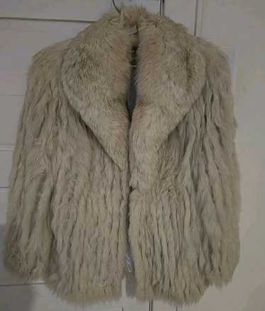 小物 SAGA FOX SAGA FOX FUR COAT D32 F40 WHITE COAT WITH TWO HANGING FEET