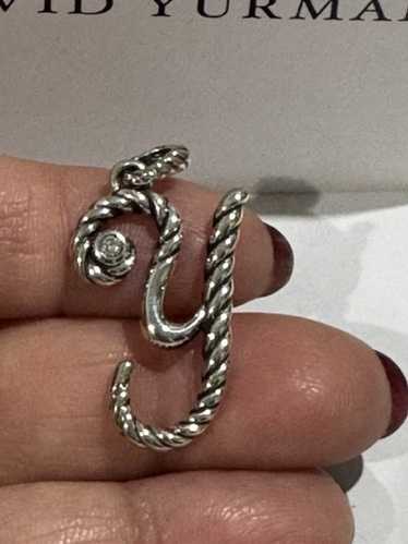 DAVID YURMAN Script Initial Y Charm Enhancer Pend… - image 1