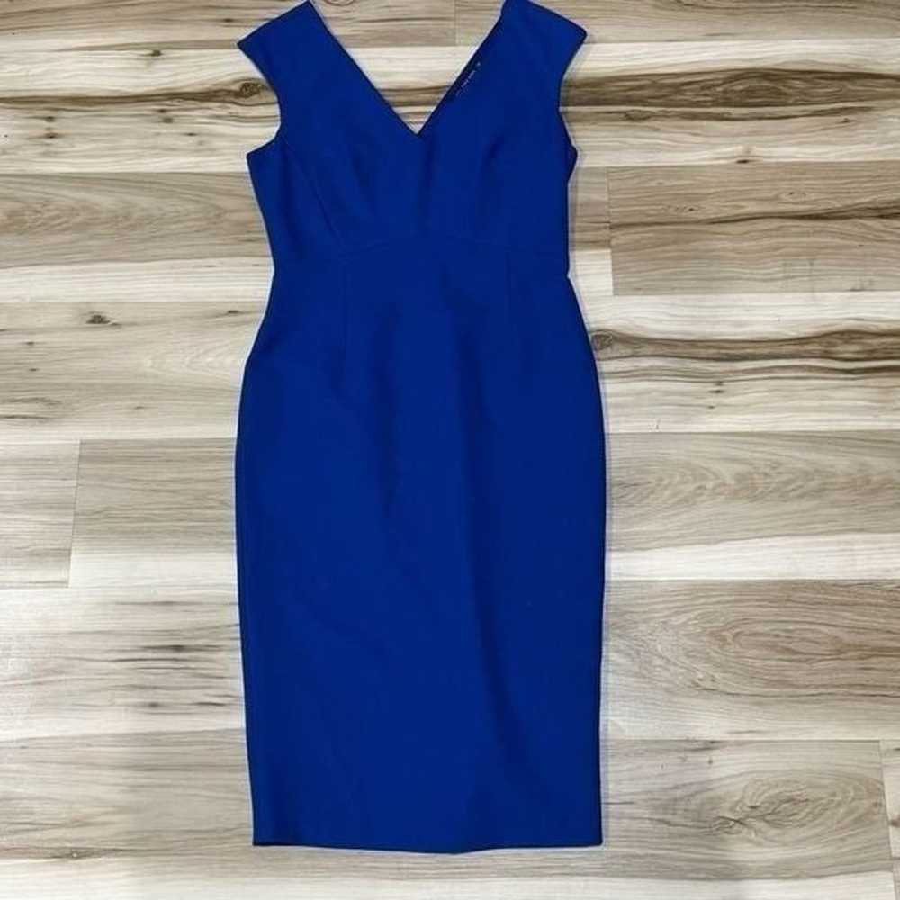 Zara Royal Blue Deep V Neck Dress Women’s Medium - image 1