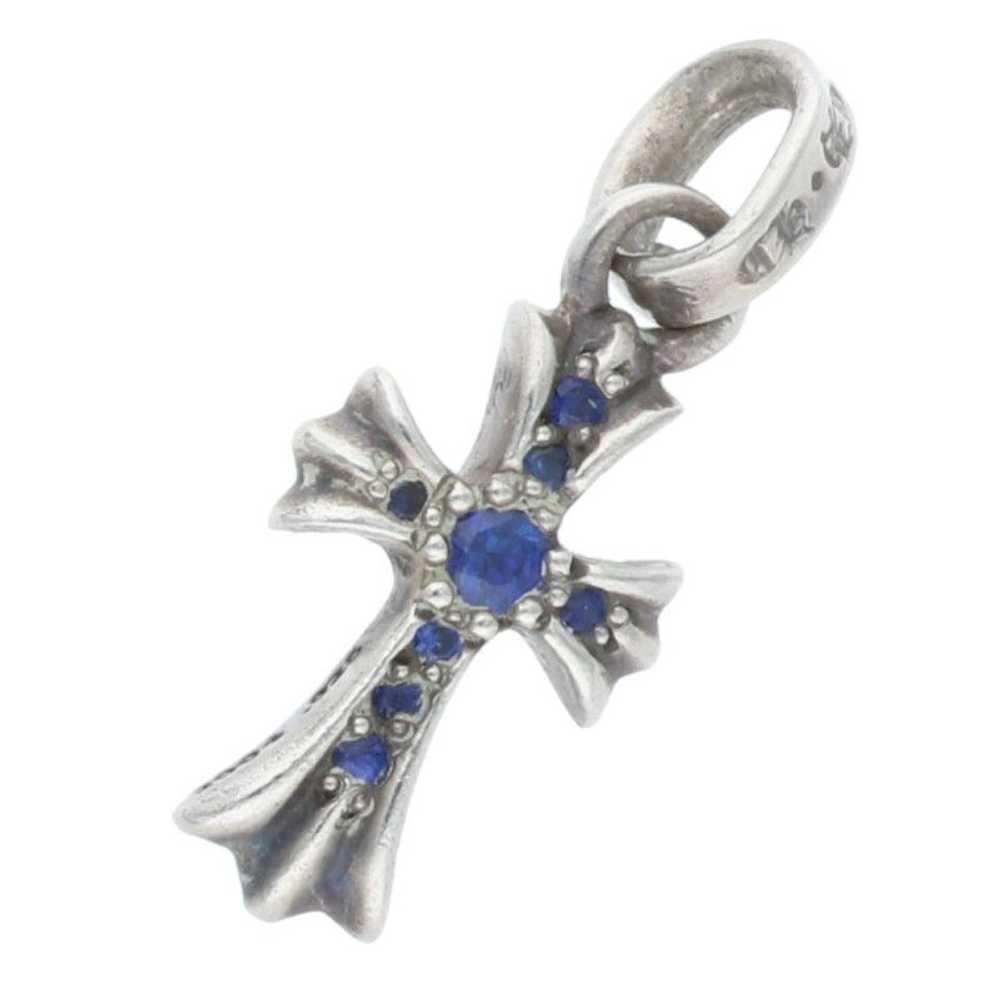 Chrome Hearts Baby Fat Cross Sapphire Pendant - image 1
