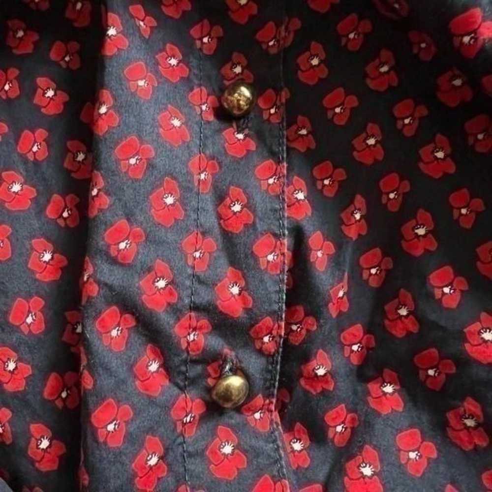 Tommy Hilfiger Navy & Red Floral Poppy Patterned … - image 11