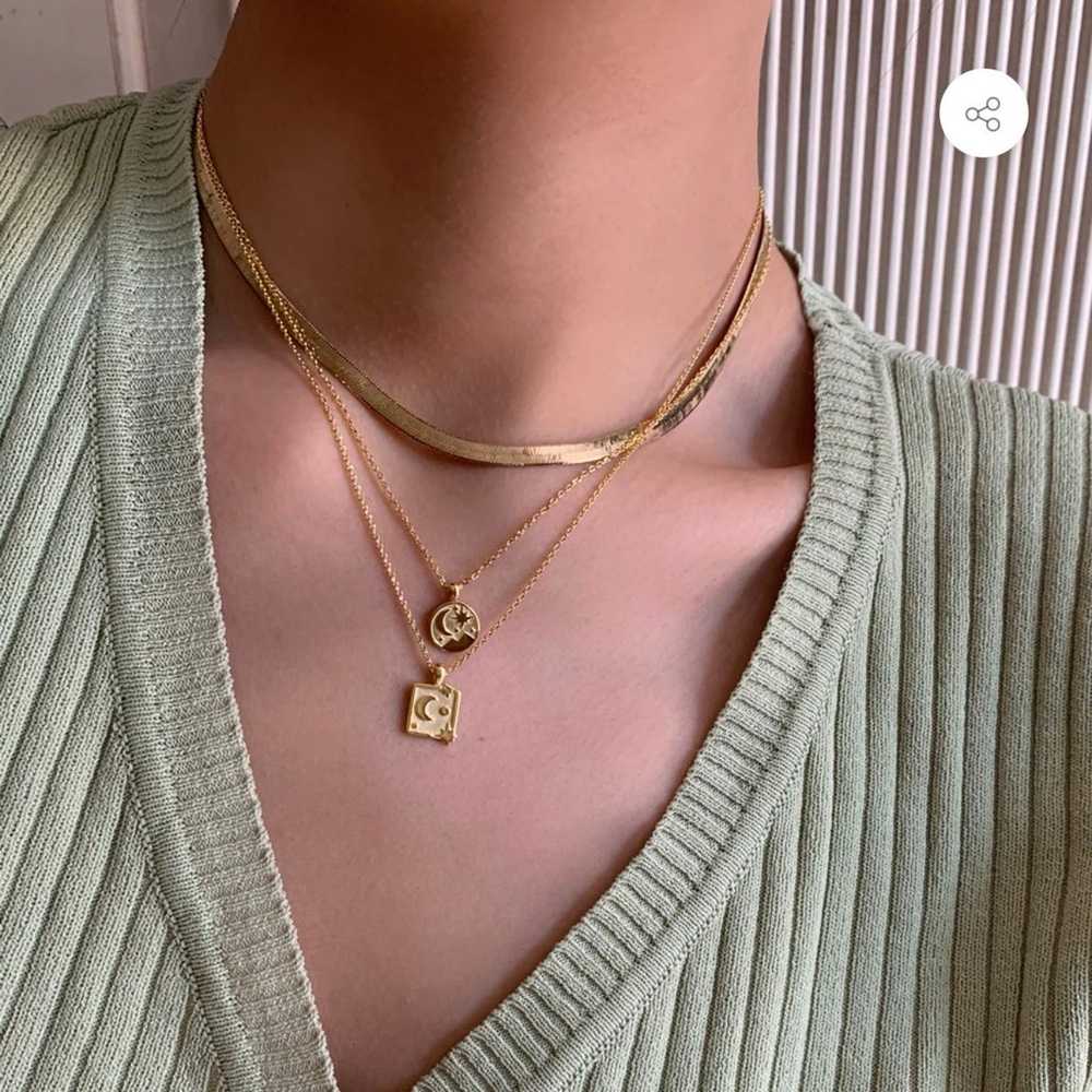 vintage style 18k gold dipped necklace - image 3