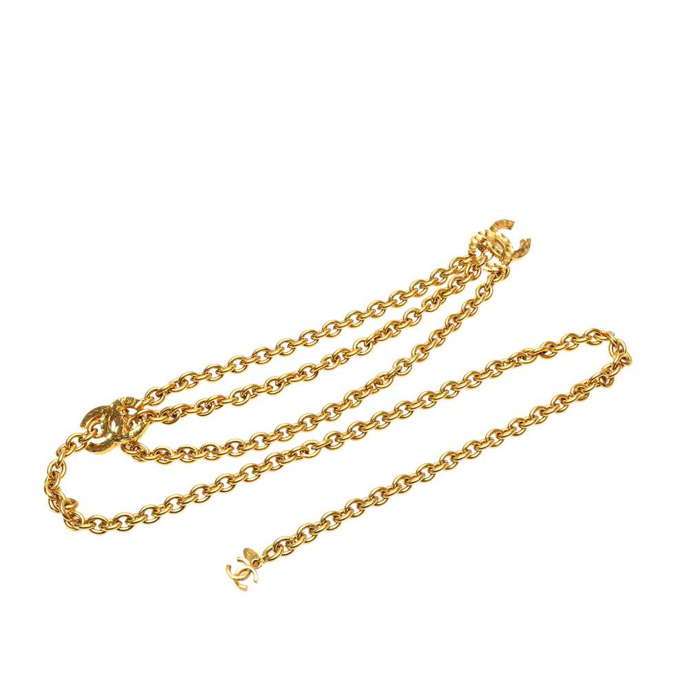 Gold Chanel Gold Plated CC Chain Link Belt - image 1