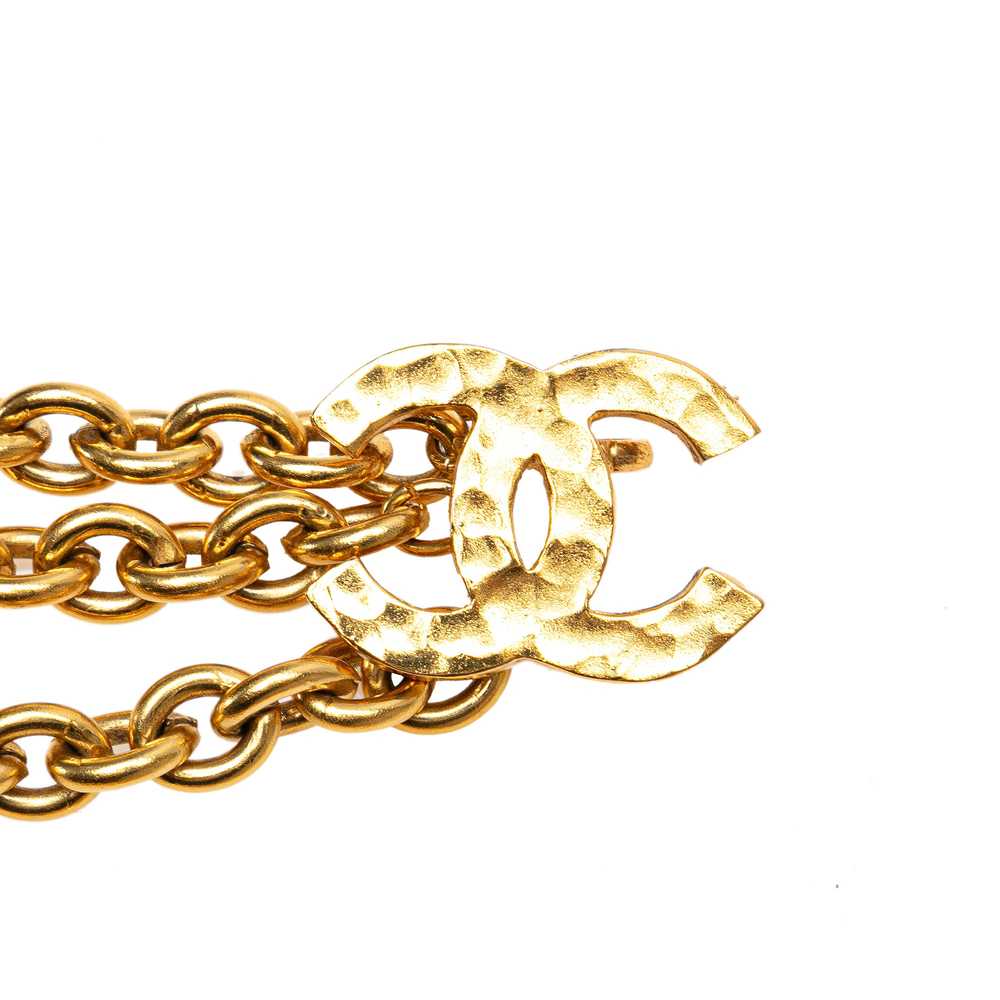 Gold Chanel Gold Plated CC Chain Link Belt - image 2