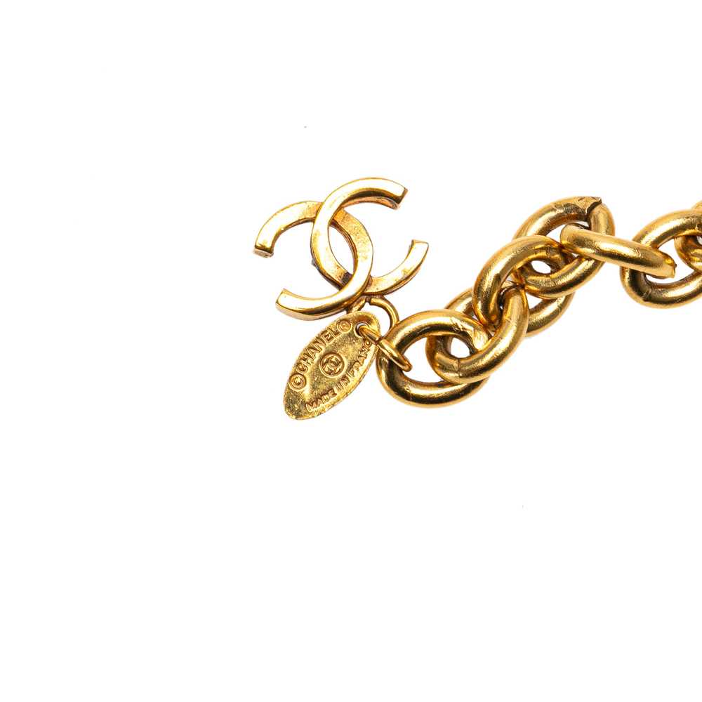 Gold Chanel Gold Plated CC Chain Link Belt - image 3