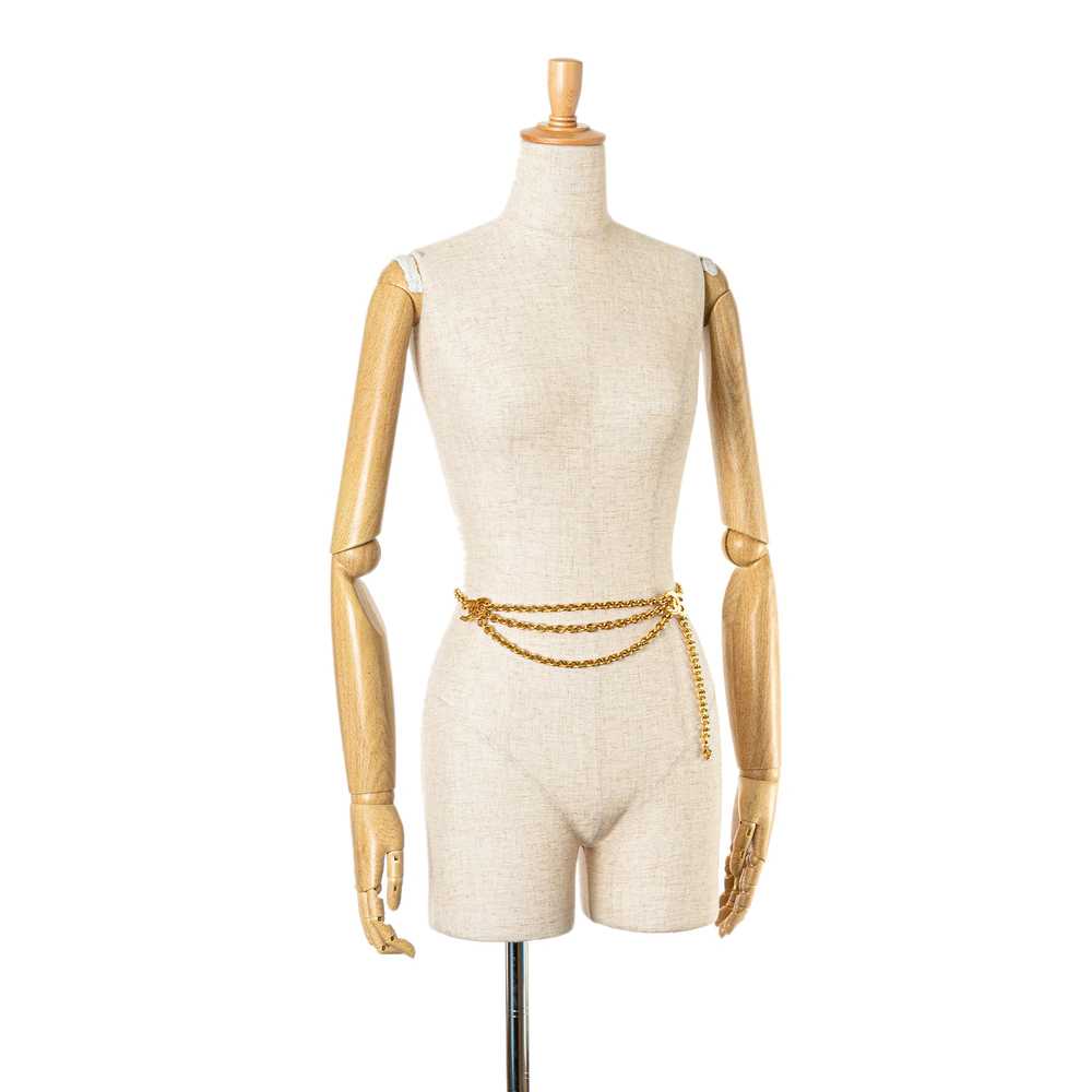 Gold Chanel Gold Plated CC Chain Link Belt - image 4