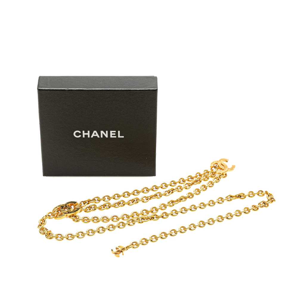Gold Chanel Gold Plated CC Chain Link Belt - image 5
