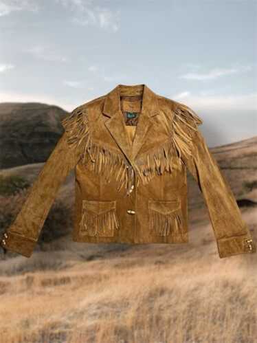 F*ラ様 RRL fringe leatherjacket Vintage Leather Fringe Jacket With Roses Selected By Ankh By