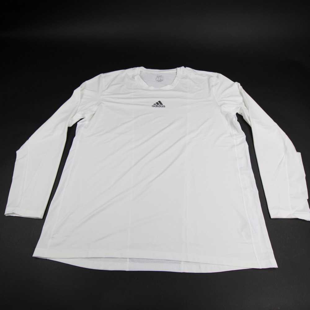 adidas Techfit Long Sleeve Shirt Men's White Used - image 1