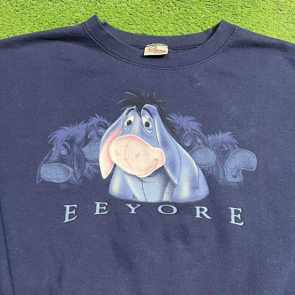 vintage eeyore disney winnie the pooh navy crewne… - image 2