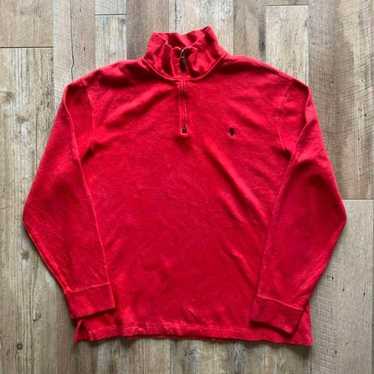 1990s Polo Ralph Lauren half-zip sweatshirt for m… - image 1